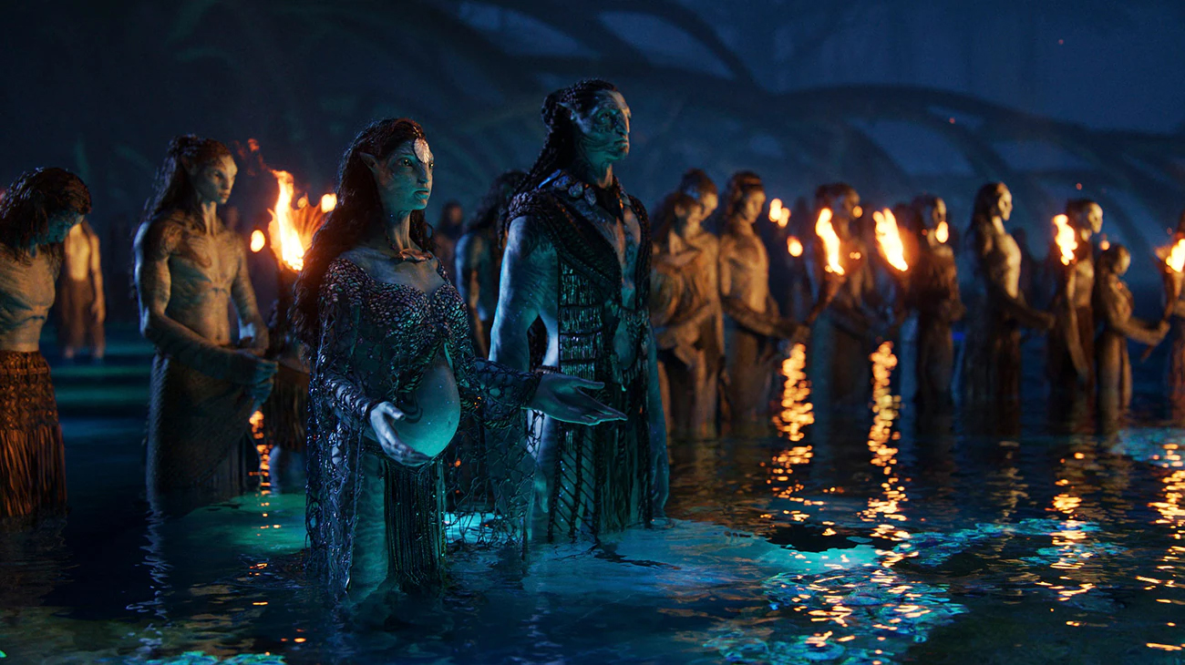 Eines der Wasser-Rituale der Meeres-Na'vi