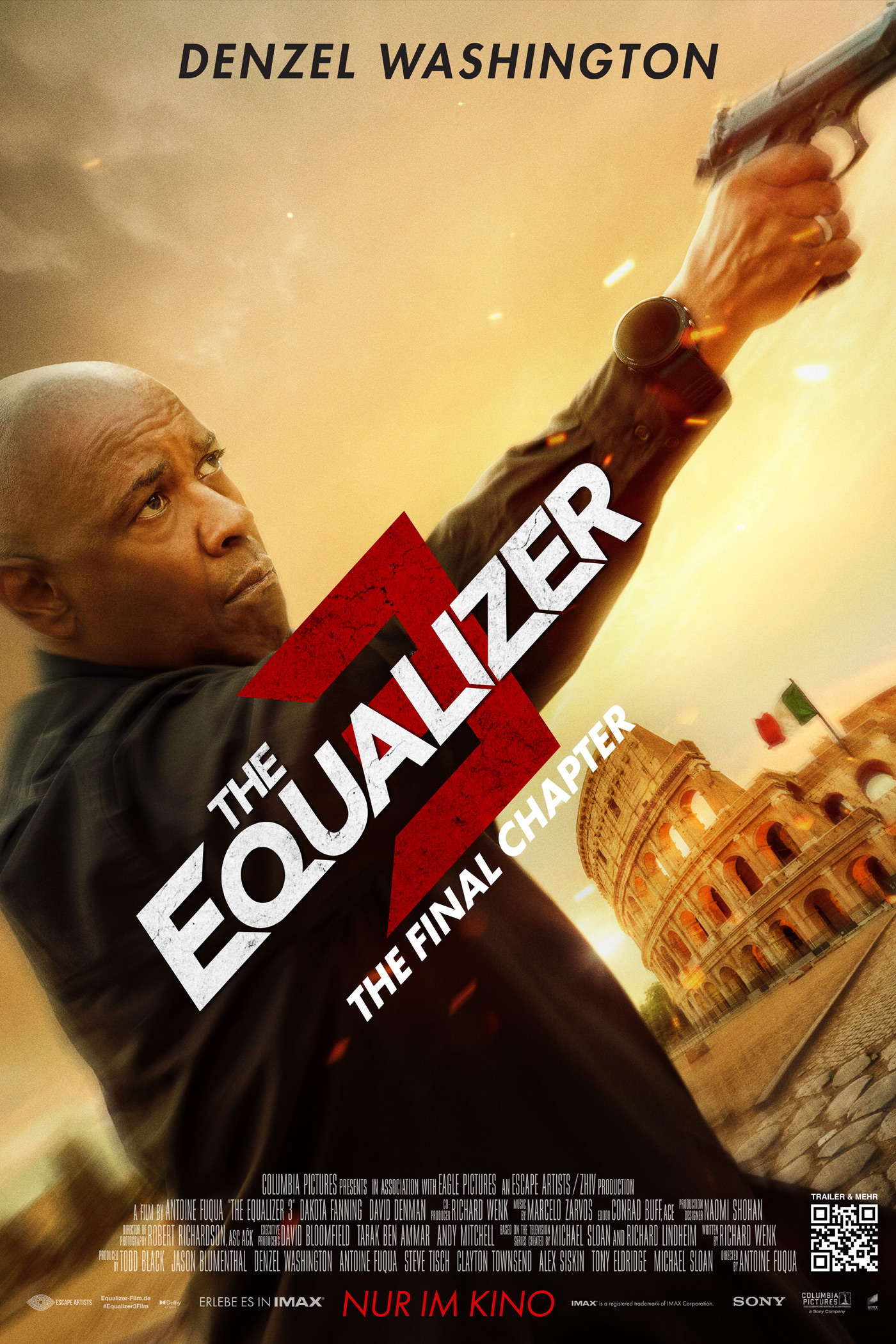 L'affiche allemande du film Equalizer 3, sortie en août 2023