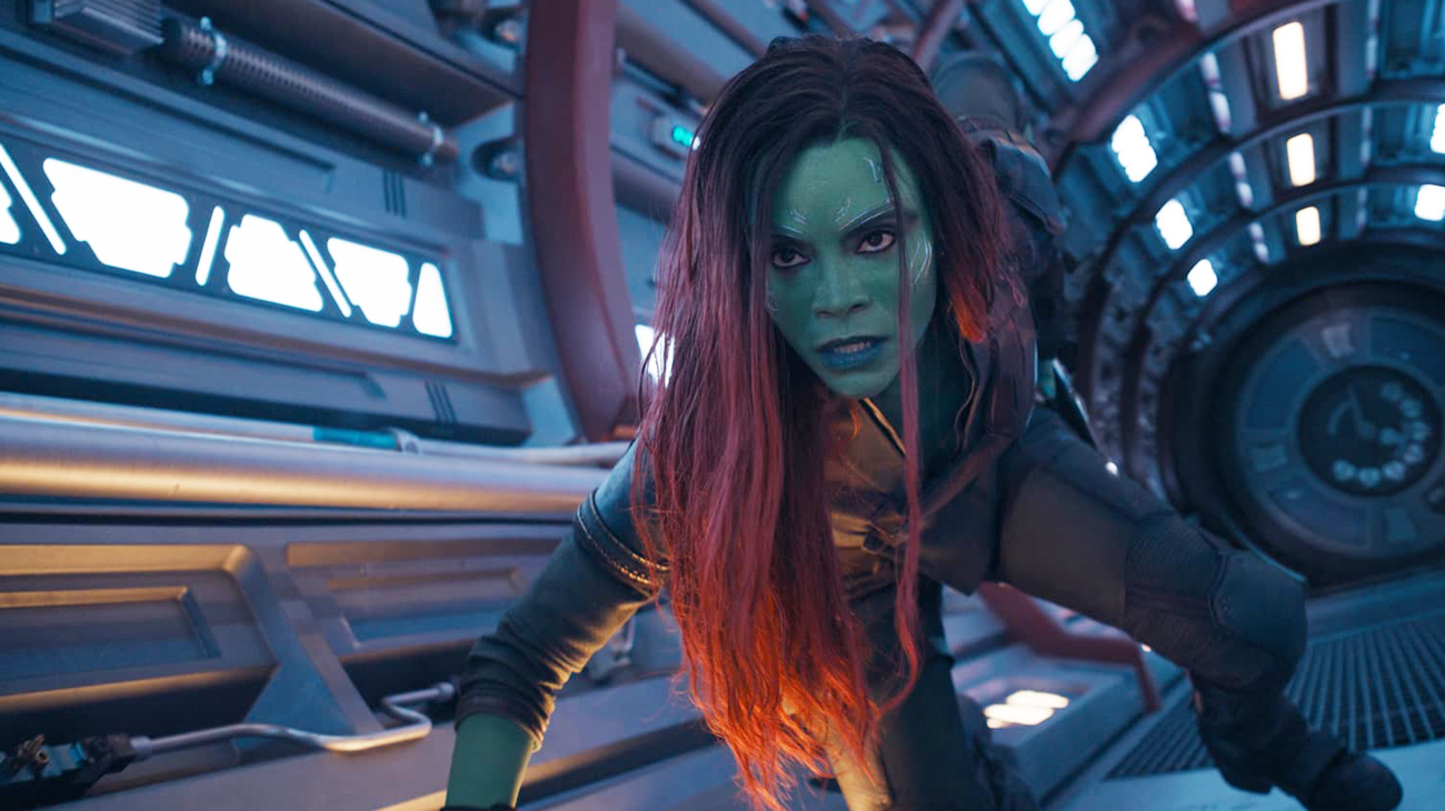 Gamora reappears, and very combative too