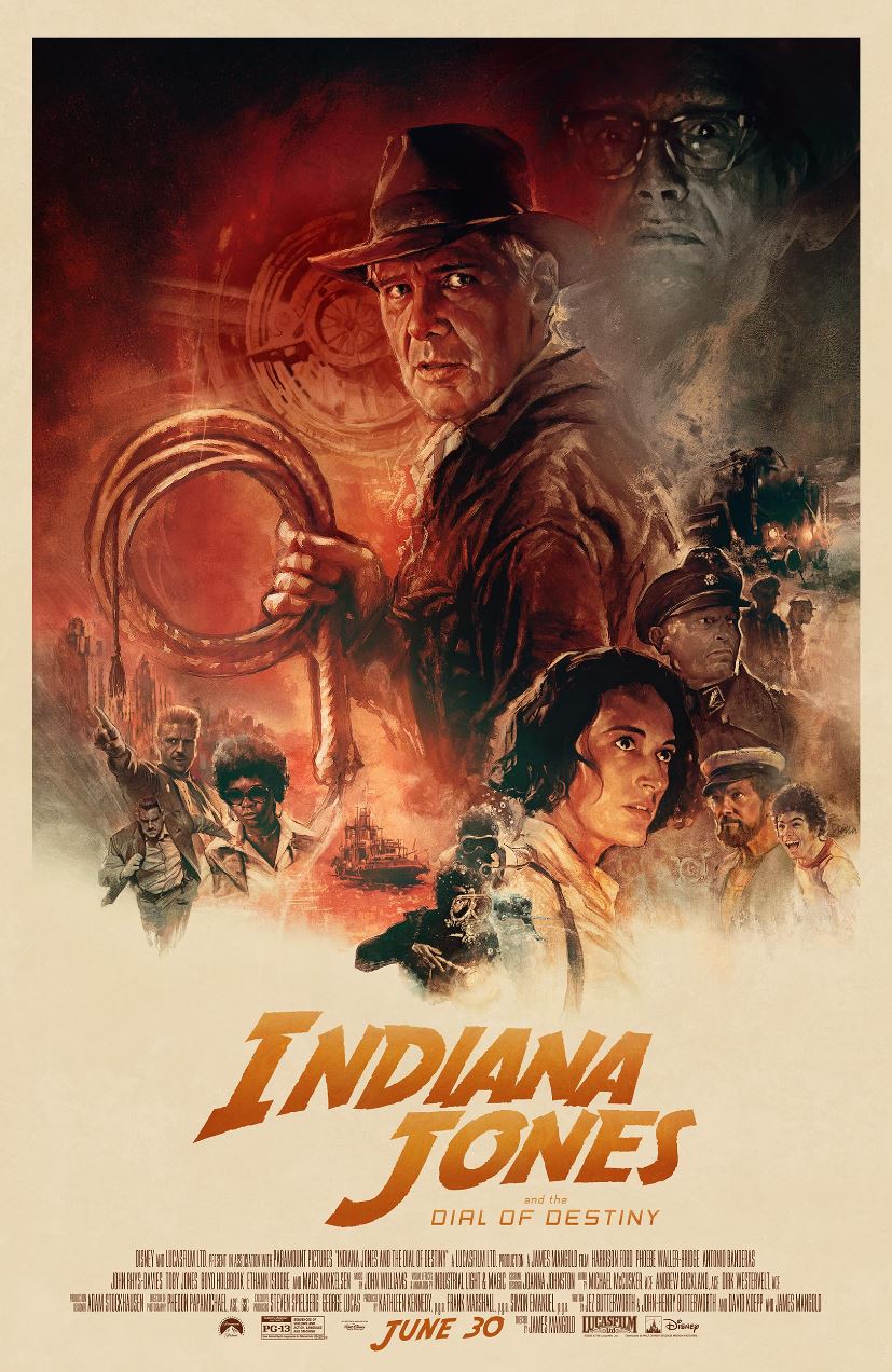 The English film poster for Indiana Jones - Dial of Destiny