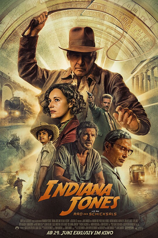 Das deutsche Filmplakat zu Indiana Jones - Rad des Schicksals
