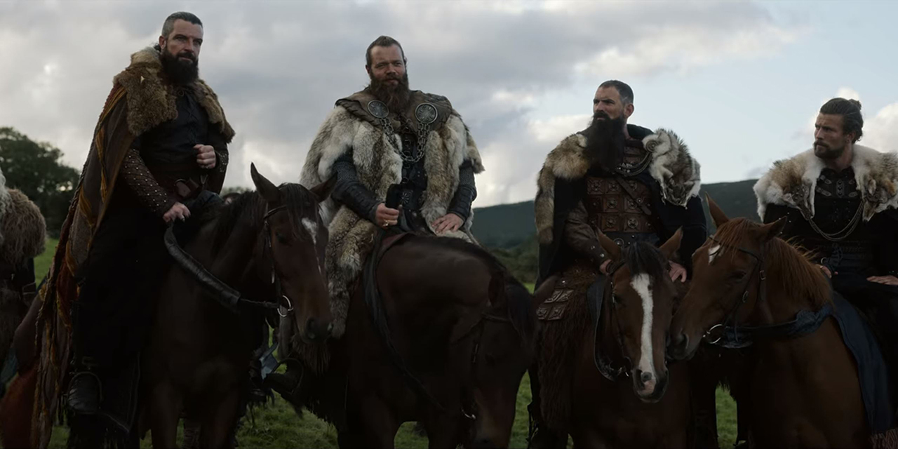 Le roi Knut (Canute), Olav Haraldsson, le jarl Nori et Harald Sigurdsson en campagne contre Londres