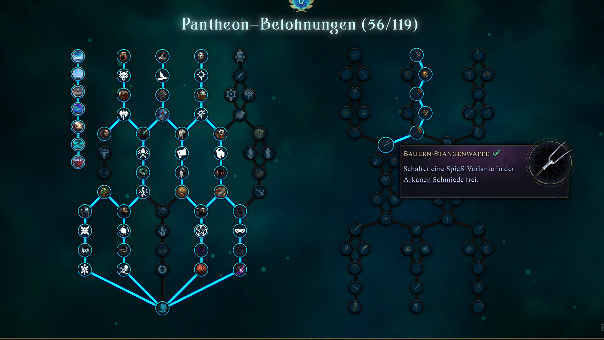 Pantheon rewards are available for players who like to experiment
